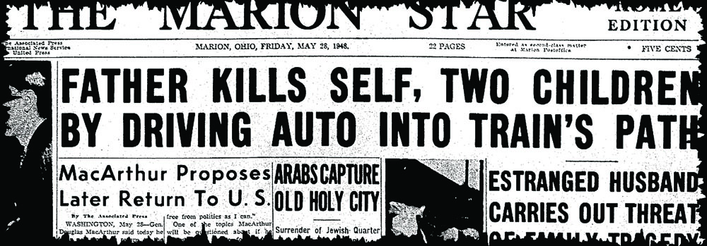 The May 28, 1948, headline from The Marion Star.