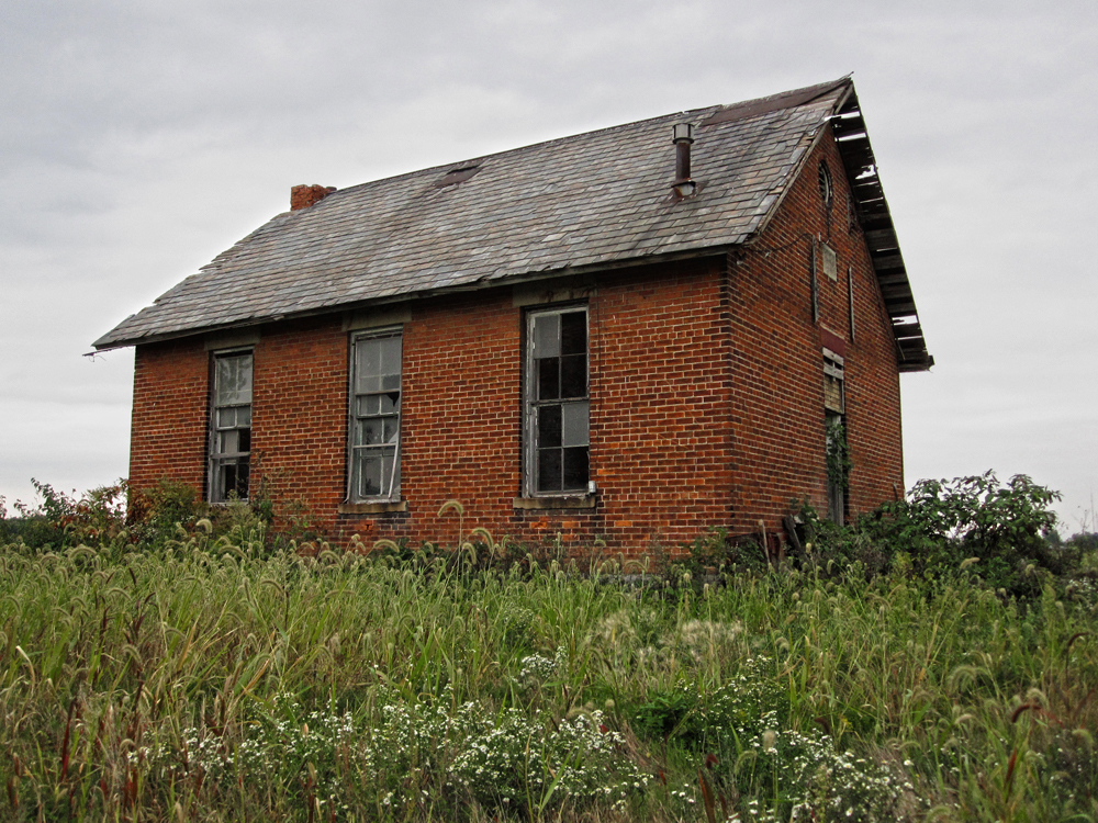 Located on the relatively obscure Showers Road north of town, this former one room schoolhouse is currently being used to shelter farm animals. It dates back to 1896.